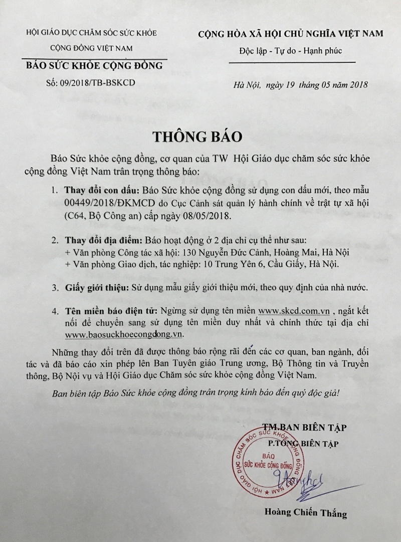 thong bao cua bbt bao suc khoe cong dong 48234