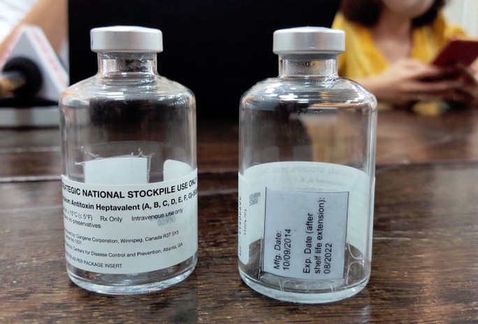 10 lọ thuốc giải độc botulinum của WHO về đến Việt Nam