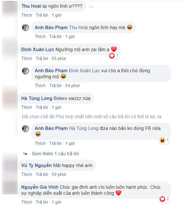 gửi lời chúc vợ nhân ngày gia đình Việt Nam soái ca bảo anh khiến chị em phụ nữ ghen tị