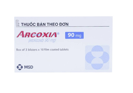 Thuốc Arcoxia 90mg giảm đau chống viêm chú ý đề phòng nguy cơ tim mạch, tăng huyết áp