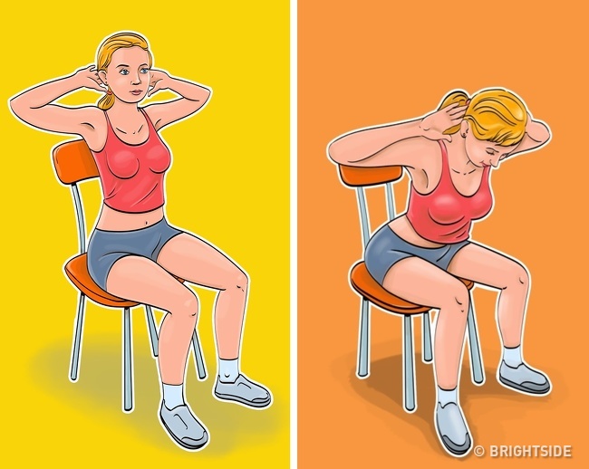 Chỉ cần ngồi yên một chỗ cũng sở hữu ngay bụng phẳng eo thon nhờ bí quyết đơn giản