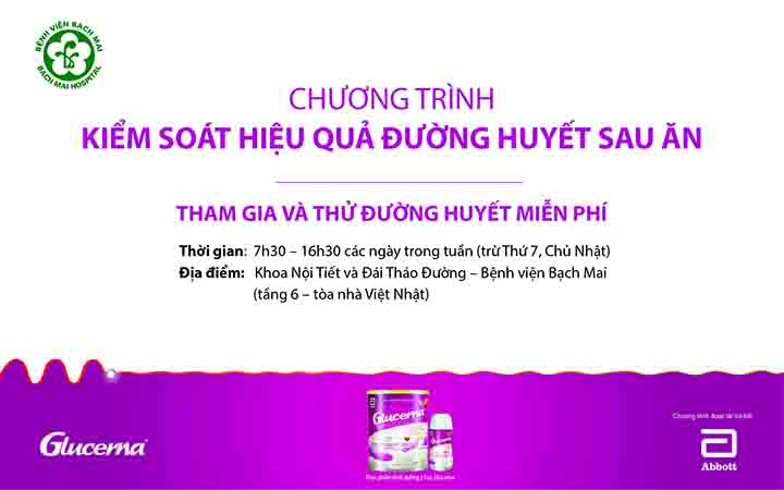 Chương trình kiểm soát hiệu quả đường huyết sau ăn miễn phí tại Bệnh viện Bạch Mai