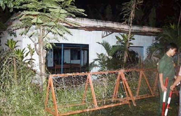 Ngôi nhà sau vụ thảm án khi chưa được sửa sang lại (ảnh: mạng)