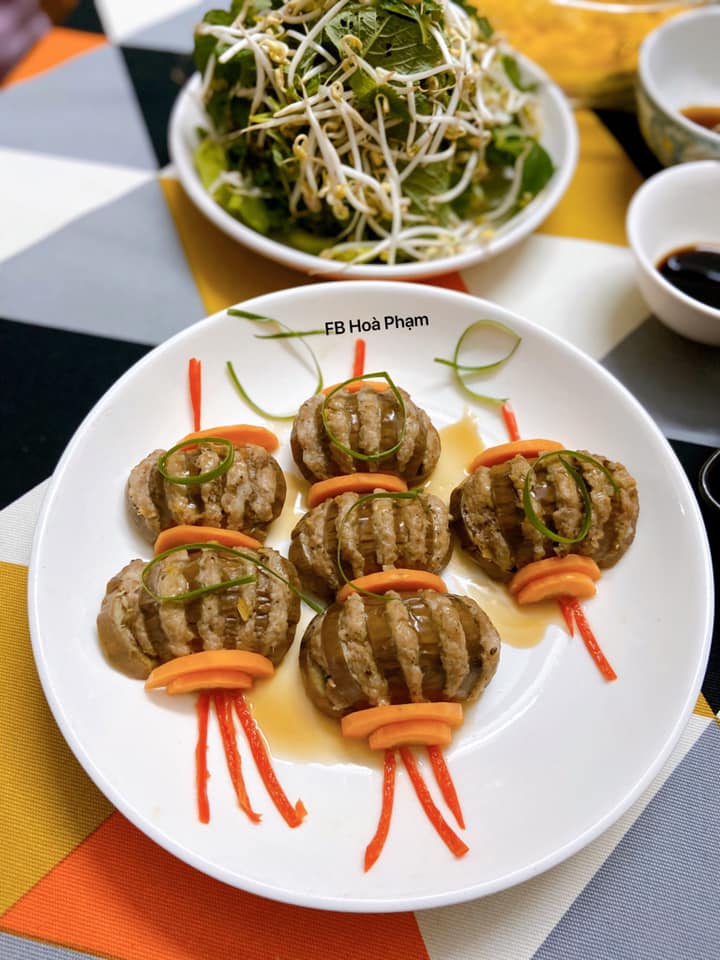 Chị em mê mẩn món cà tím nhồi thịt hấp lồng đèn của mẹ đảm Hà Nội, vừa đẹp vừa ngon thế này ai nỡ ăn