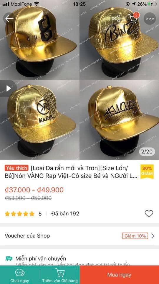 Các sản phẩm áo, mũ của Rap Việt có giá cao, bị fake nhiều