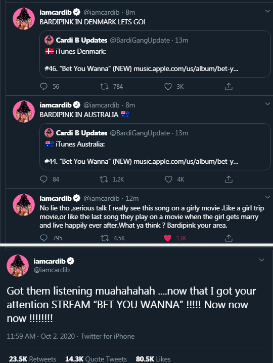 Cardi B gây war để pr Bet you wanna kết hợp với BLACKPINK