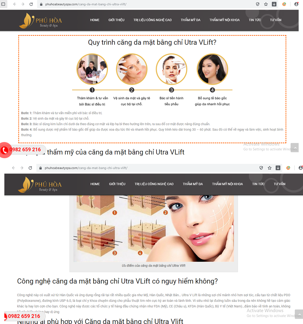 Ngang nhiên quảng cáo, tư vấn dịch vụ không phép: Phú Hòa Beauty Spa có bất chấp pháp luật