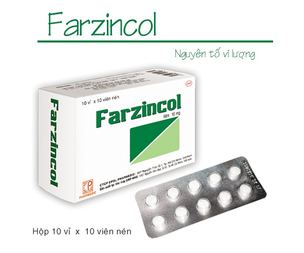 thuốc Farzincol hộp 1 vỉ x 10 viên thuốc Farzincol hộp 1 vỉ x 10 viên