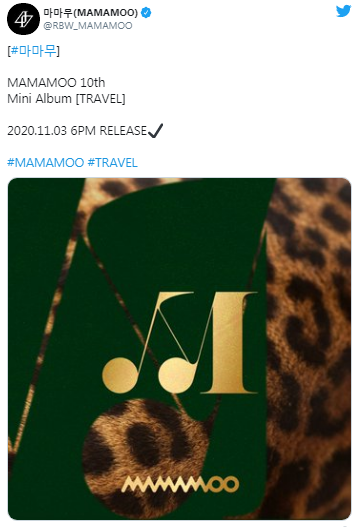 MAMAMOO comeback với mini album vào ngày 3/11