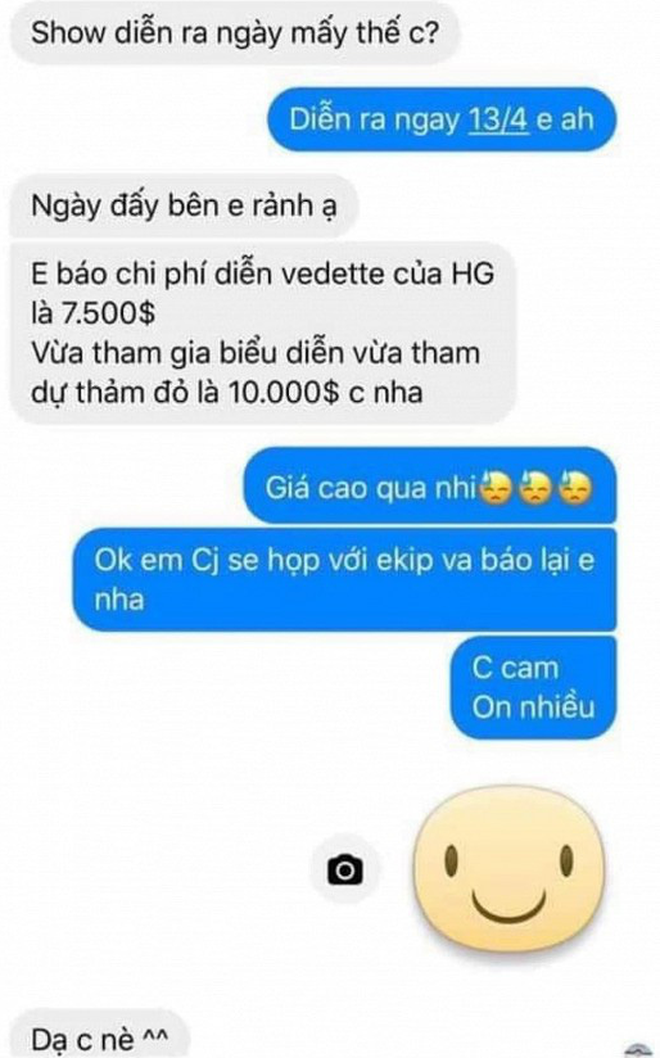 Quản lý vô tình hé lộ mức cát xê khủng của Hương Giang?
