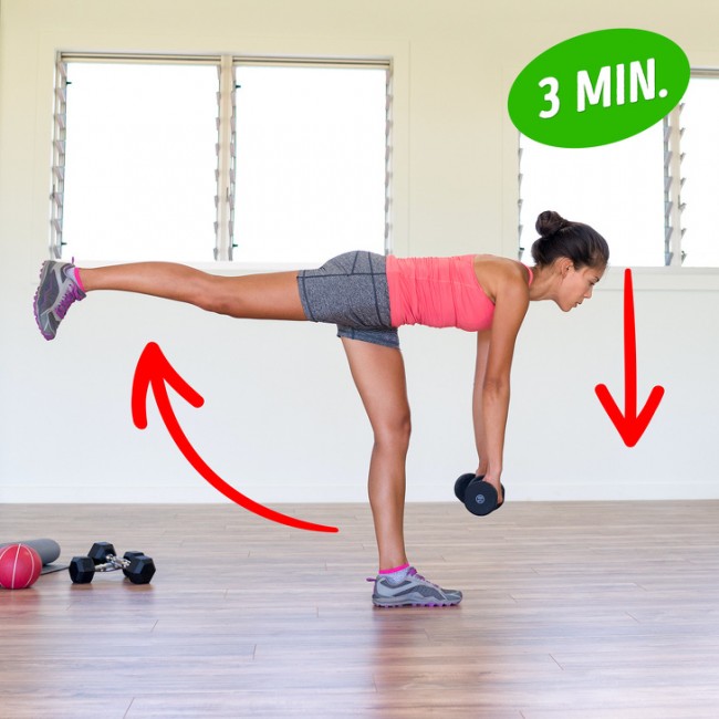 Động tác Single-leg deadlift