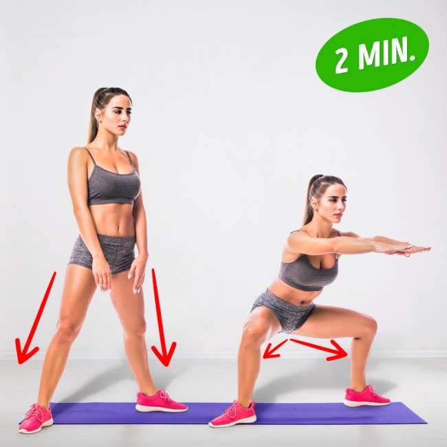 Động tác Traditional sumo squat