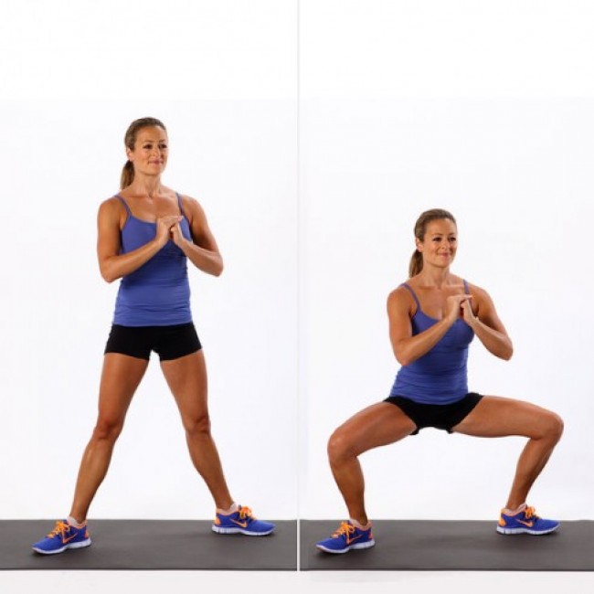 Sumo Squats giúp giảm mỡ đùi nhanh chóng 