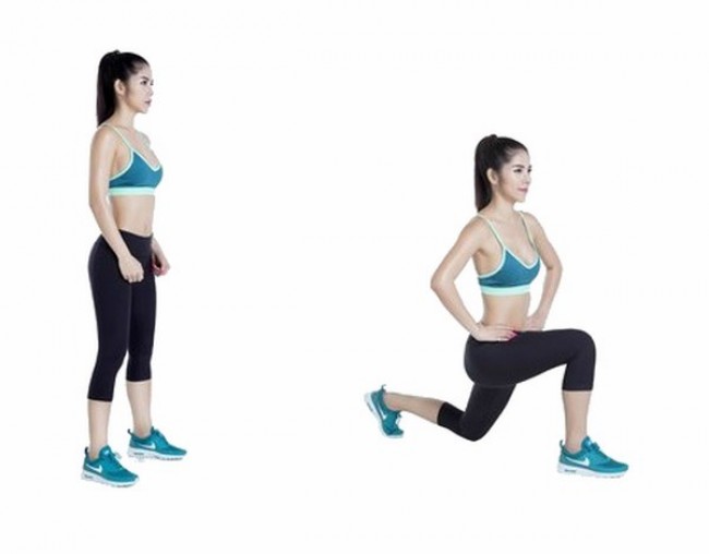Bài tập Lunge giúp săn chắc cơ đùi, tăng 