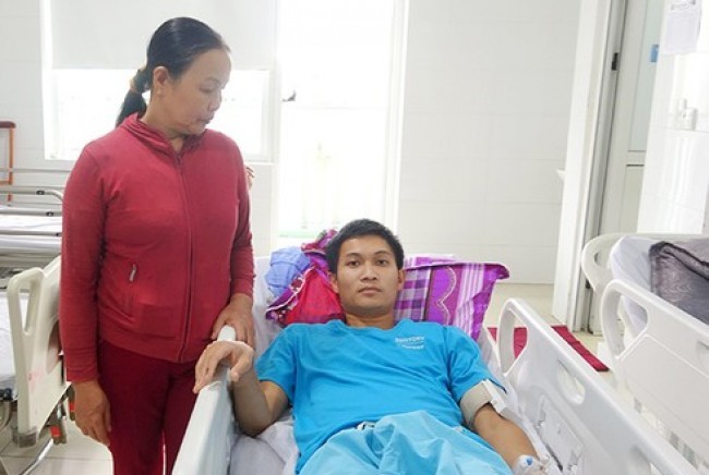 Bệnh nhân K. đang được theo dõi tại khoa Nội tim mạch - Bệnh viện Đà Nẵng