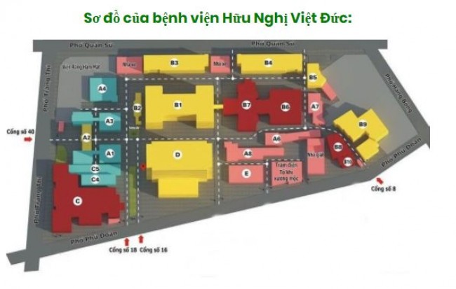 Sơ đồ Bệnh viện Việt Đức