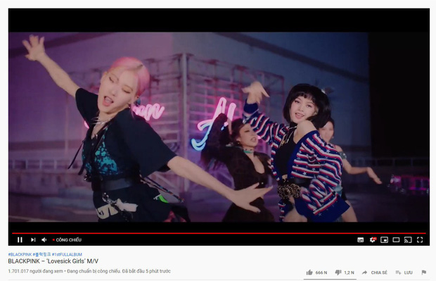 Thành tích của MV Lovesick Girls BLACKPINK