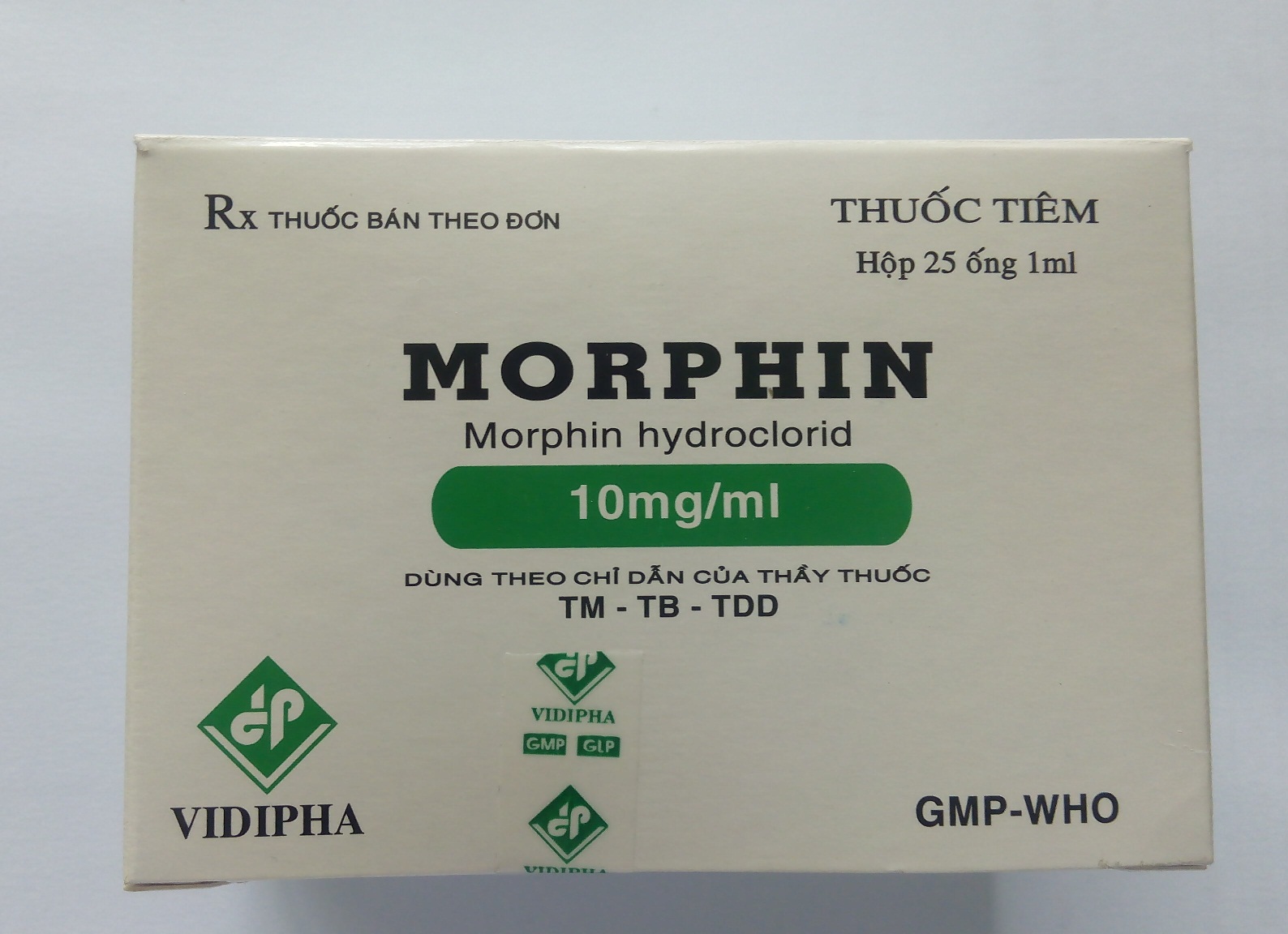 morphine dạng ông nước 1ml