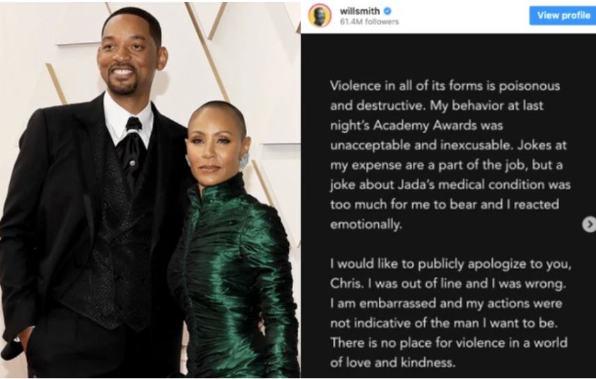 Will Smith xin lỗi