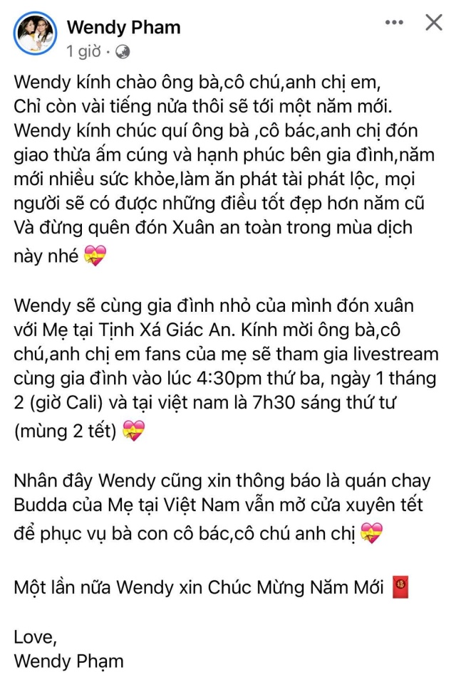 năm đầu con phi nhung đón tết vắng mẹ