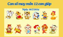 Con số may mắn hôm nay 26/7/2024 theo 12 con giáp