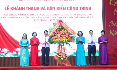 Hà Nội khánh thành, gắn biển trường THCS Giảng Võ 2 định hướng chất lượng cao