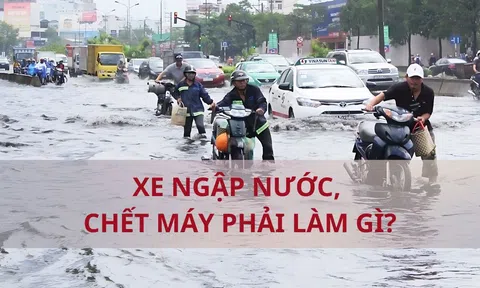 Cách xử lý ngay khi xe ngập nước chết máy, áp dụng cho cả xe ga và xe số