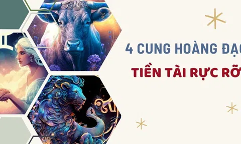 Tiền vào như nước, tình yêu viên mãn: 4 cung hoàng đạo "hốt" trọn mọi may mắn đến cuối năm!