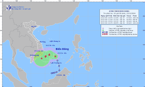 Dự báo về cơn bão cuối cùng ở Biển Đông năm 2024