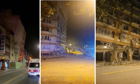 Đài Loan rung chuyển bởi chuỗi động đất liên hoàn, mạnh nhất lên tới 6,3 độ Richter, gây thiệt hại nhà cửa