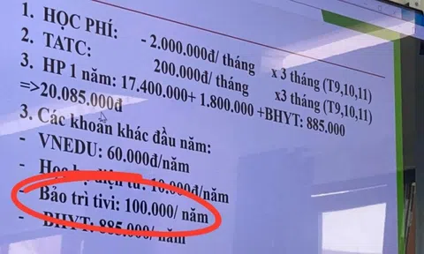 Diễn biến mới vụ phụ huynh bức xúc tiền 'bảo trì tivi' 100.000 đồng