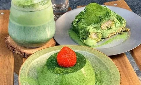 Cơn sốt matcha latte nhuộm xanh quán cà phê, tiệm trà sữa