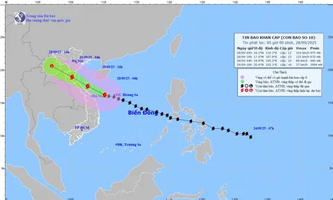 Bão số 10 cách Đà Nẵng 150 km, nguy cơ rủi ro thiên tai cấp 4
