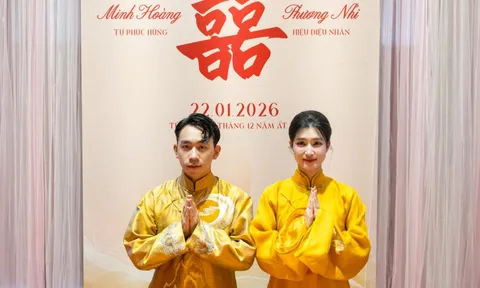 Hé lộ bên trong lễ hằng thuận của Phương Nhi và Minh Hoàng: Rước dâu bằng xe VF9 mui trần, cặp đôi tình tứ không rời