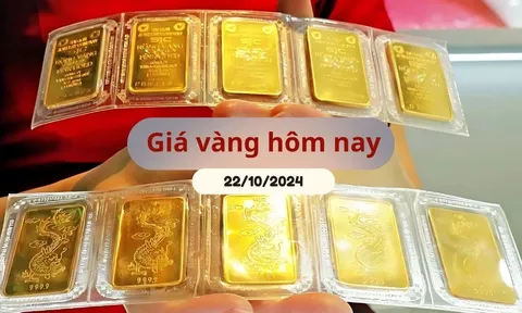 Giá vàng hôm nay 22.10.2024: Vàng thế giới tăng vọt lên đỉnh mới