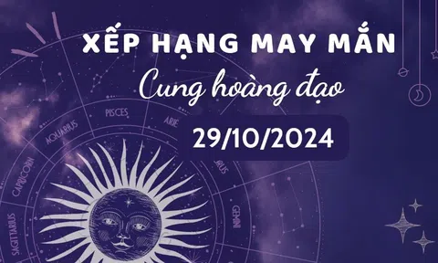 Xếp hạng may mắn 12 cung hoàng đạo 29/10/2024: Cung Bảo Bình có vận khí cực tốt