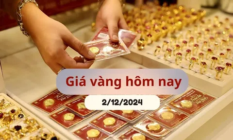 Giá vàng hôm nay (2/12/2024): Đồng loạt lao dốc