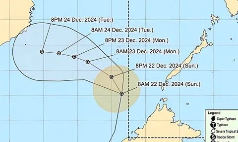 Áp thấp trên Biển Đông dự báo thành bão trong 12 giờ tới