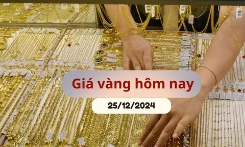 Giá vàng hôm nay 25/12/2024: Tiếp tục đi xuống