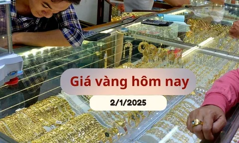 Giá vàng hôm nay 2/1/2025: Bật tăng phiên đầu năm mới