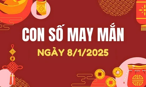 Con số may mắn hôm nay 8/1/2025 - số tài lộc 12 con giáp theo năm sinh