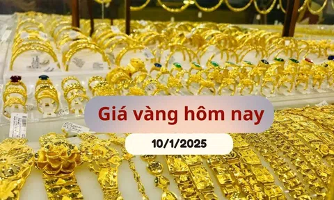 Giá vàng hôm nay 10/1/2025: Tăng 3 ngày liên tiếp