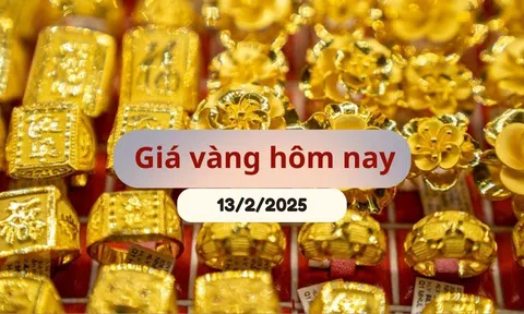 Giá vàng hôm nay (13-2-2025): Bất ngờ vụt tăng