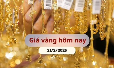 Giá vàng hôm nay 21/2/2025: Tăng 'dựng đứng', vượt ngưỡng 2.950 USD/ounce