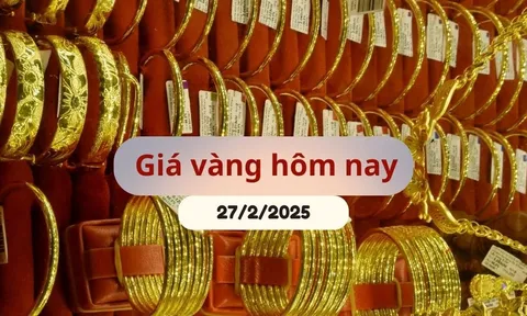 Giá vàng hôm nay 27/2/2025: Trong nước và thế giới rơi tự do