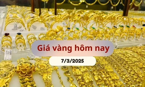 Giá vàng hôm nay 7/3/2025: Vàng SJC và nhẫn trơn tiếp tục đu đỉnh