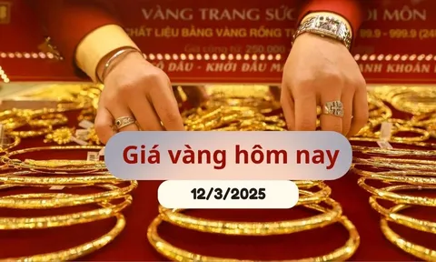 Giá vàng hôm nay 12/3/2025: Tăng mạnh, leo lên kỷ lục mới