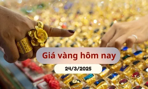 Giá vàng hôm nay 24/3/2025: Vàng trong nước tiếp tục lao dốc