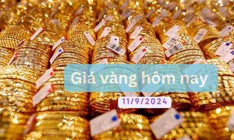 Giá vàng hôm nay 11/9/2024 tăng thẳng đứng, vàng nhẫn chiếm lại mốc kỷ lục