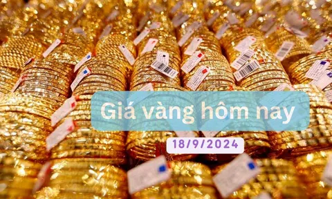 Giá vàng hôm nay ngày18/9: Giảm mạnh bất ngờ